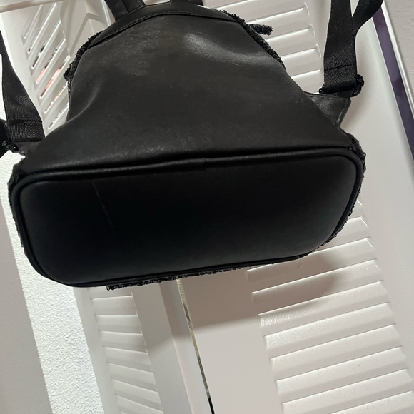 Disney Candy Corn Loungefly Black Sequin Backpack with Yellow and Orange Bow - Picture 3 of 3